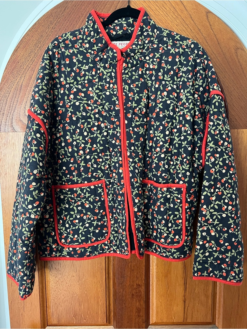 Free People Chloe Jacket Size Medium - Cherry Combo NWT RT $198